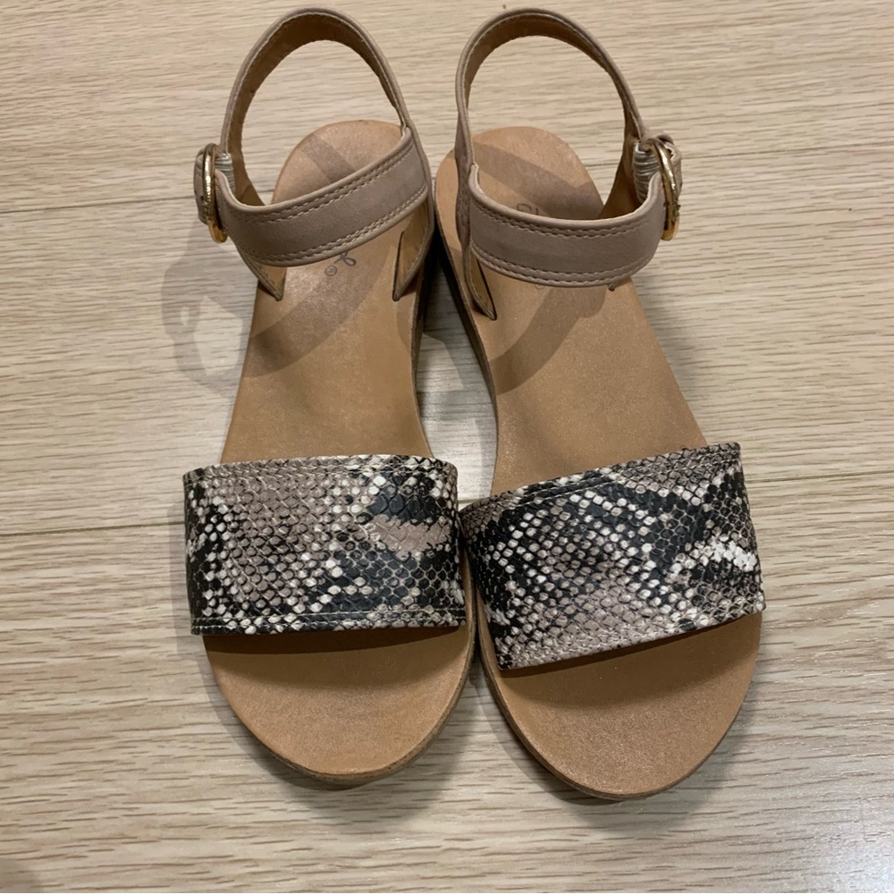 Faux Snake Skin Sandals